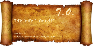 Törő Ottó névjegykártya