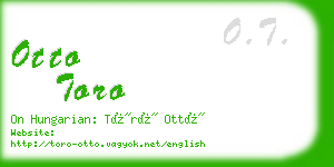otto toro business card